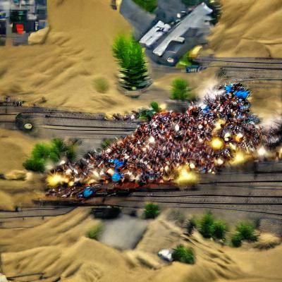 Runaway Freight Train Plunges Through Crowd