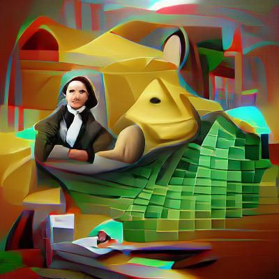 Mona Lisa Monopoly Low Poly Sci-Fi Art