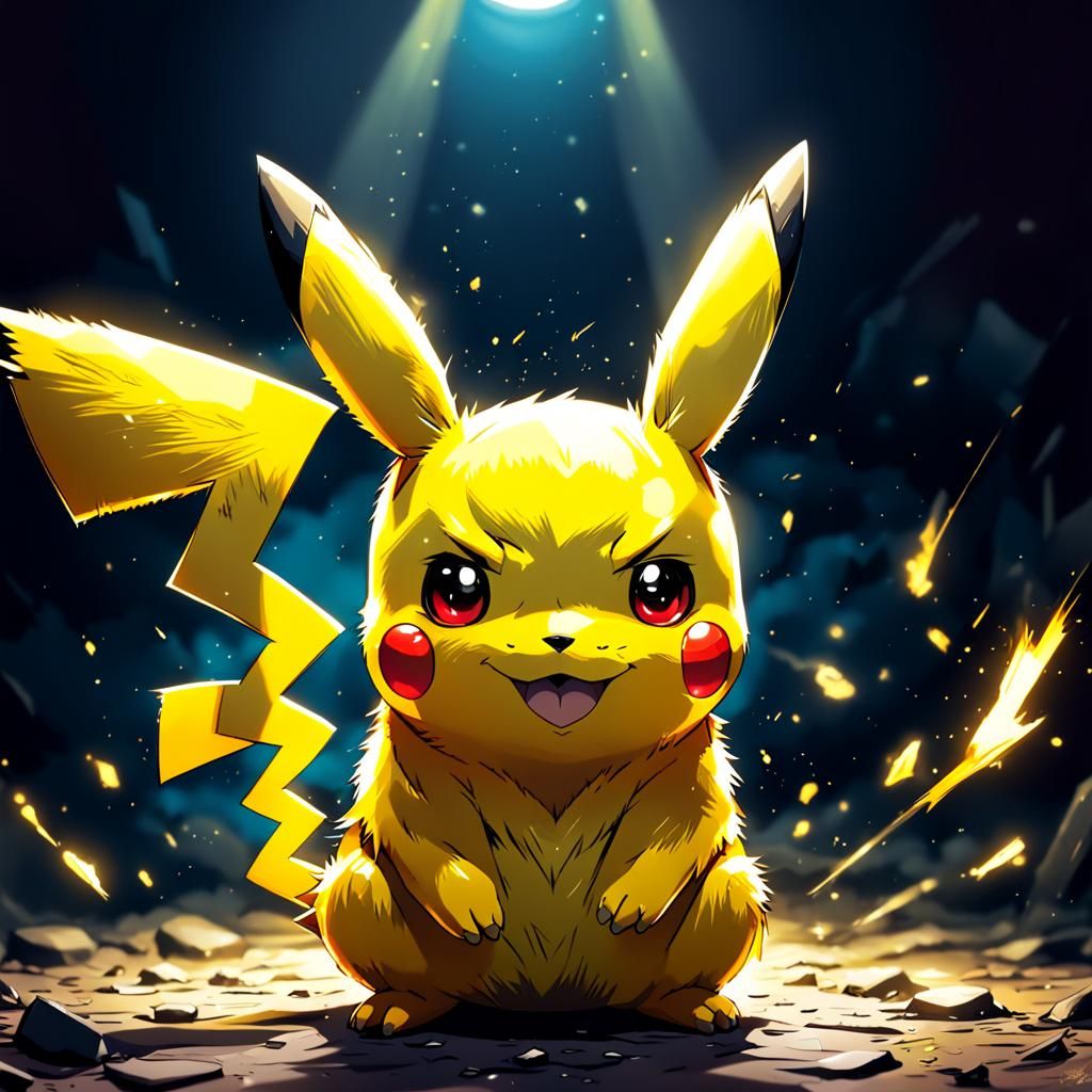 Evil Cute Pikachu: Manga Scan Anime Art