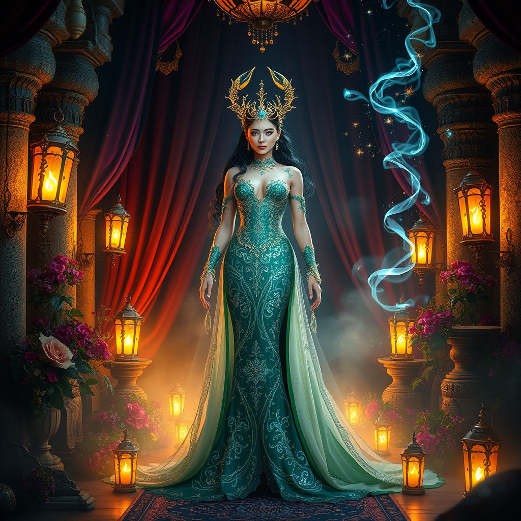 Lady Scorpio in Mystical Realm: Fantasy Concept Art