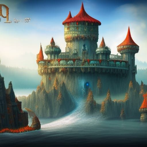 Fantastical Floating Castle Concept Art