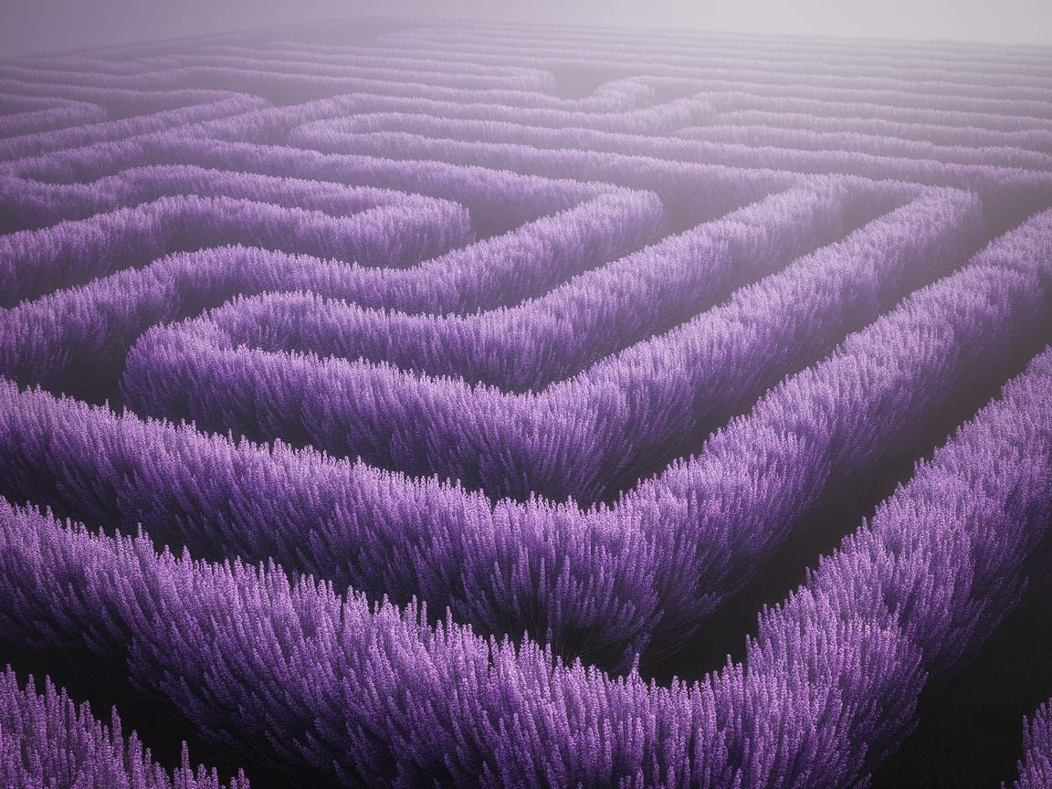 Ethereal Fantasy Maze in Lavender Hues
