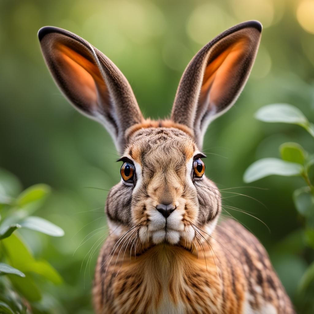 Expressive Cape Hare Portrait in Natural Light