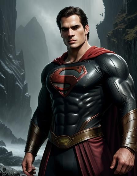 Detailed Matte Painting of Muscular Man in Unreal Engine