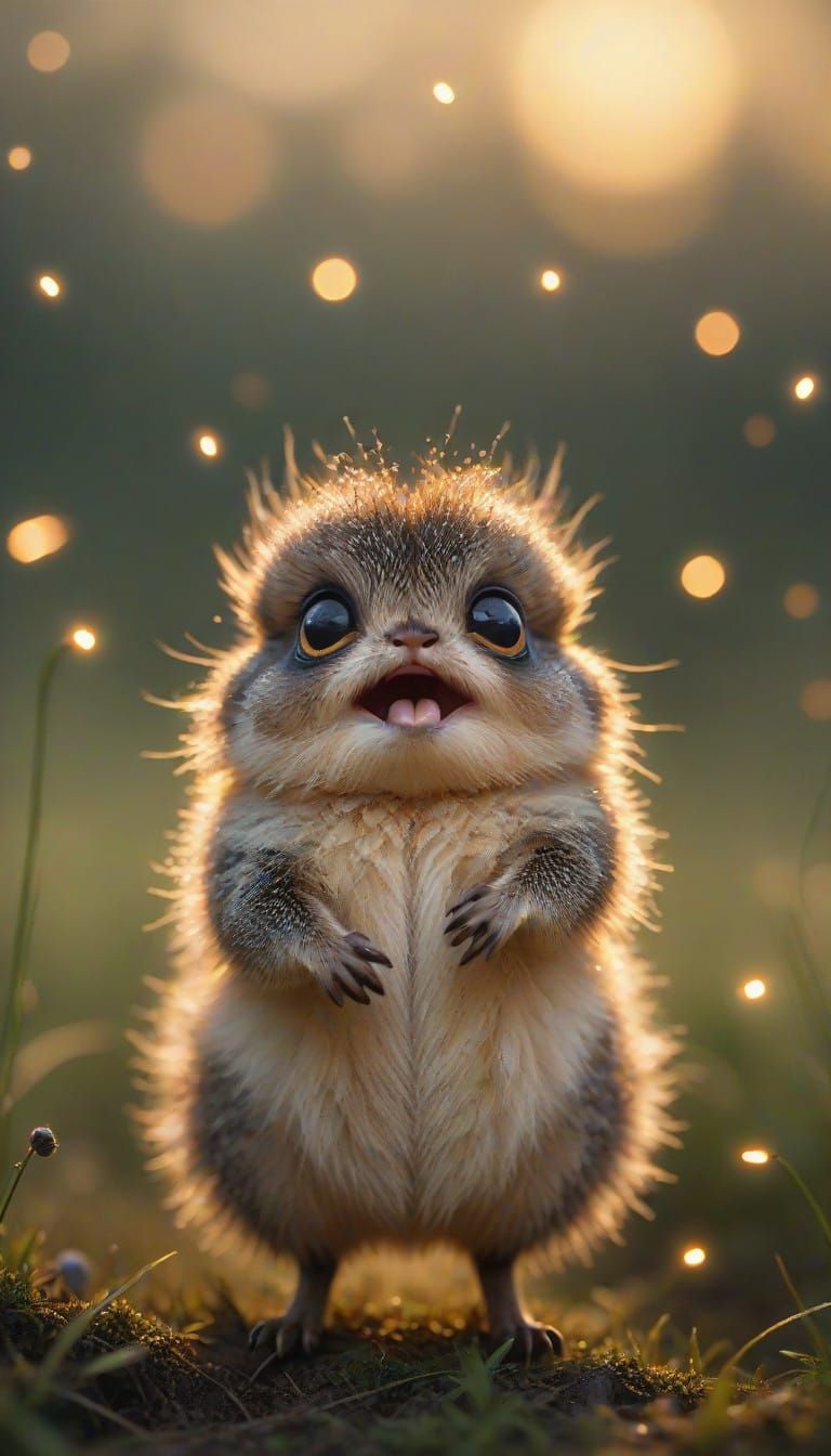 Whimsical Forest Creature in Twilight Hues