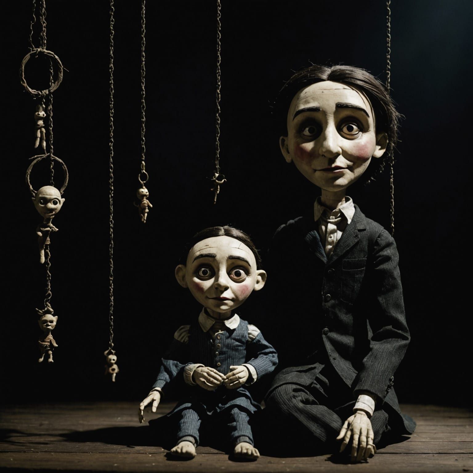 Nightmarish Puppets in Whispering Shadows: A Horror Masterpi...