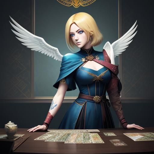 Manga Tarot Reader with Phoenix Table in Hospital