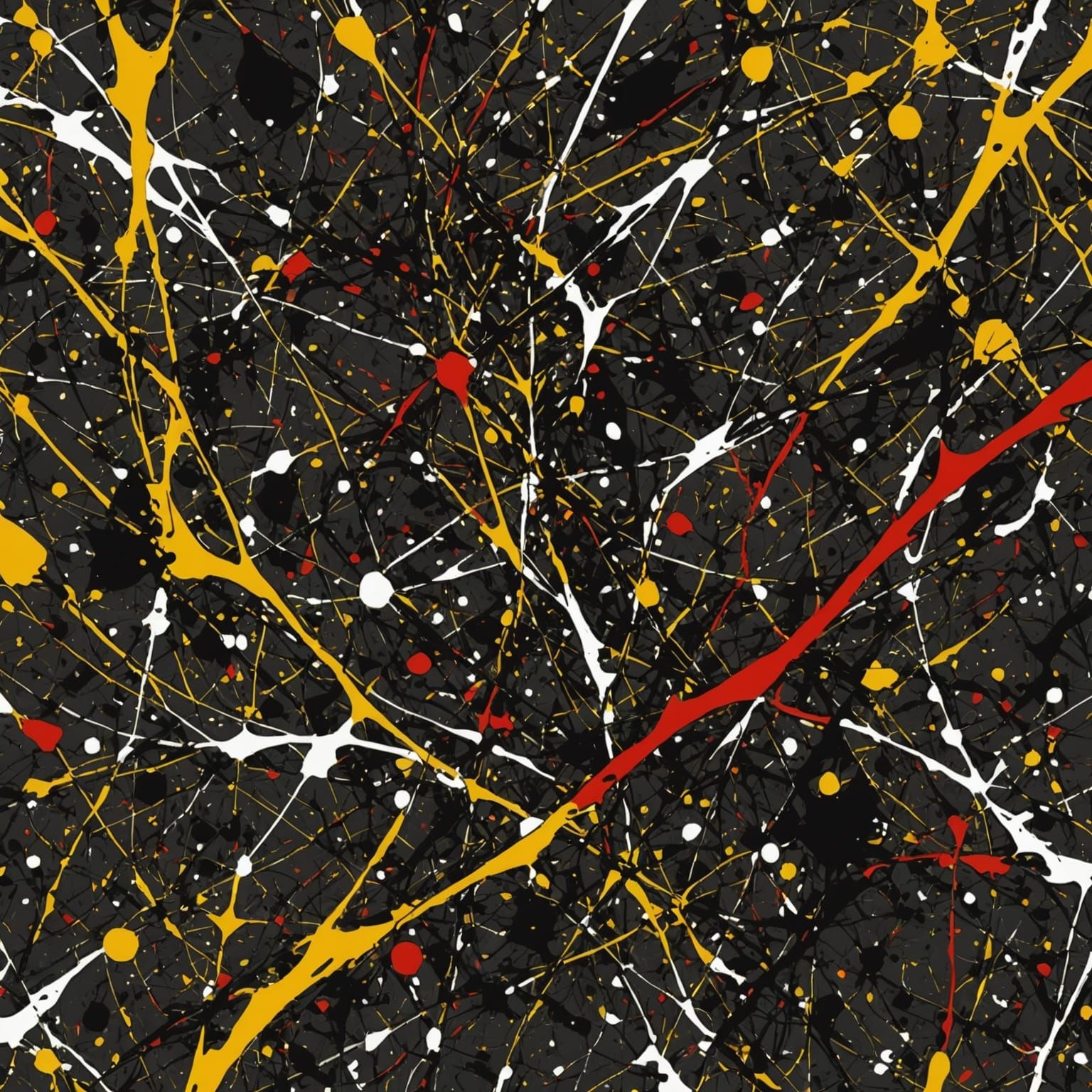 Dark Cyberpunk Cityscape in Splattered Oil Paint