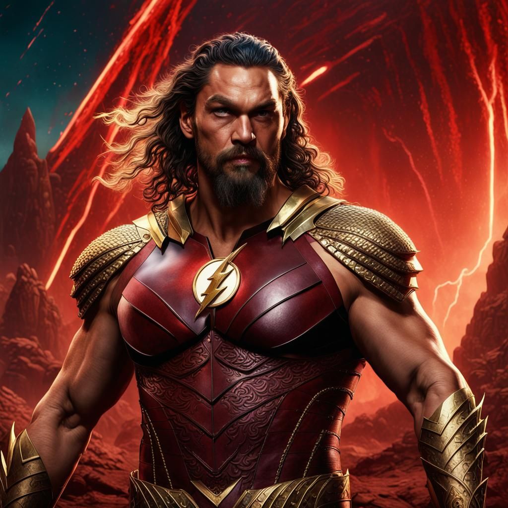 Jason Momoa as Flash Gordon in Detailed Matte Painting