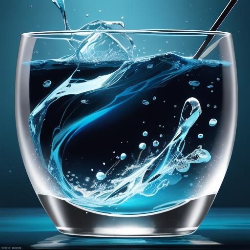 Deep blue with bubbles and a pear slice on the edge of the glass. The drink smells like garlic and tastes like cow dung....