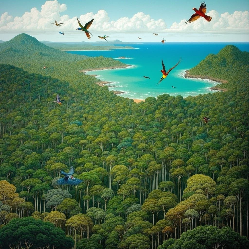 Rubber Tree Jungle: 19th Century Scientific Painting