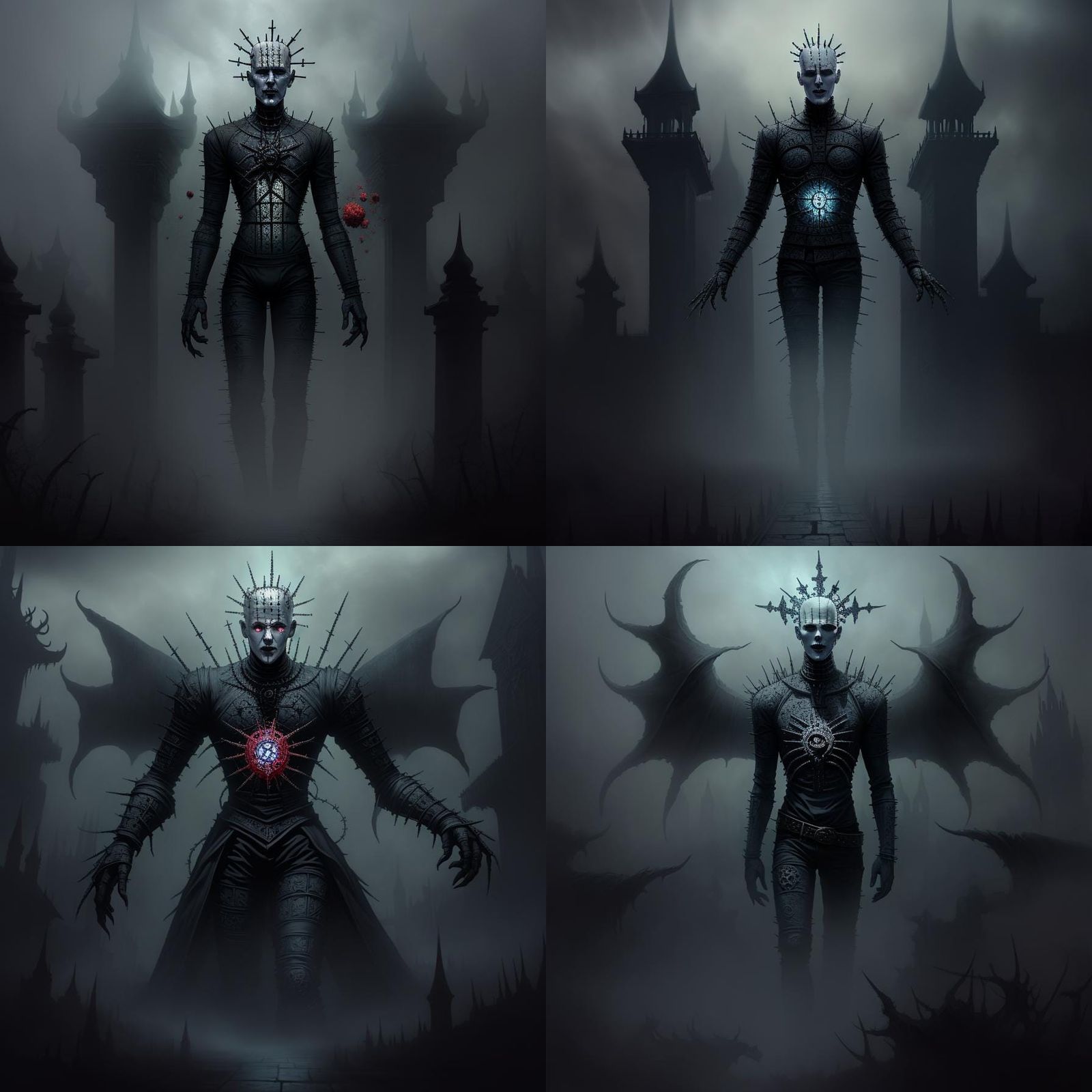 Ethereal Hellraiser Fantasy in Thomas Kinkade Style