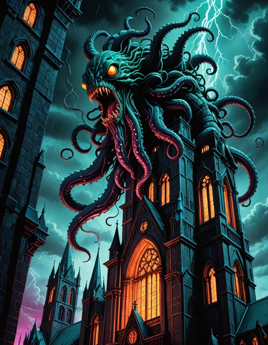 Sci-Fi Horror: Tentacle Monster Descends