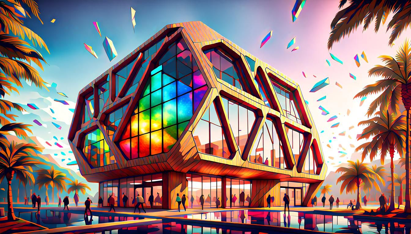 Futuristic Pod Hotel in Isometric Sci-Fi Style