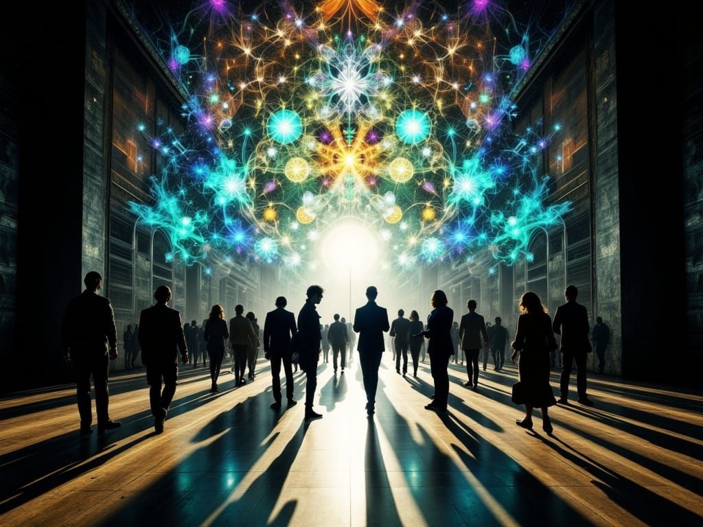 Psychedelic Kaleidoscope Portal at Museum Entrance