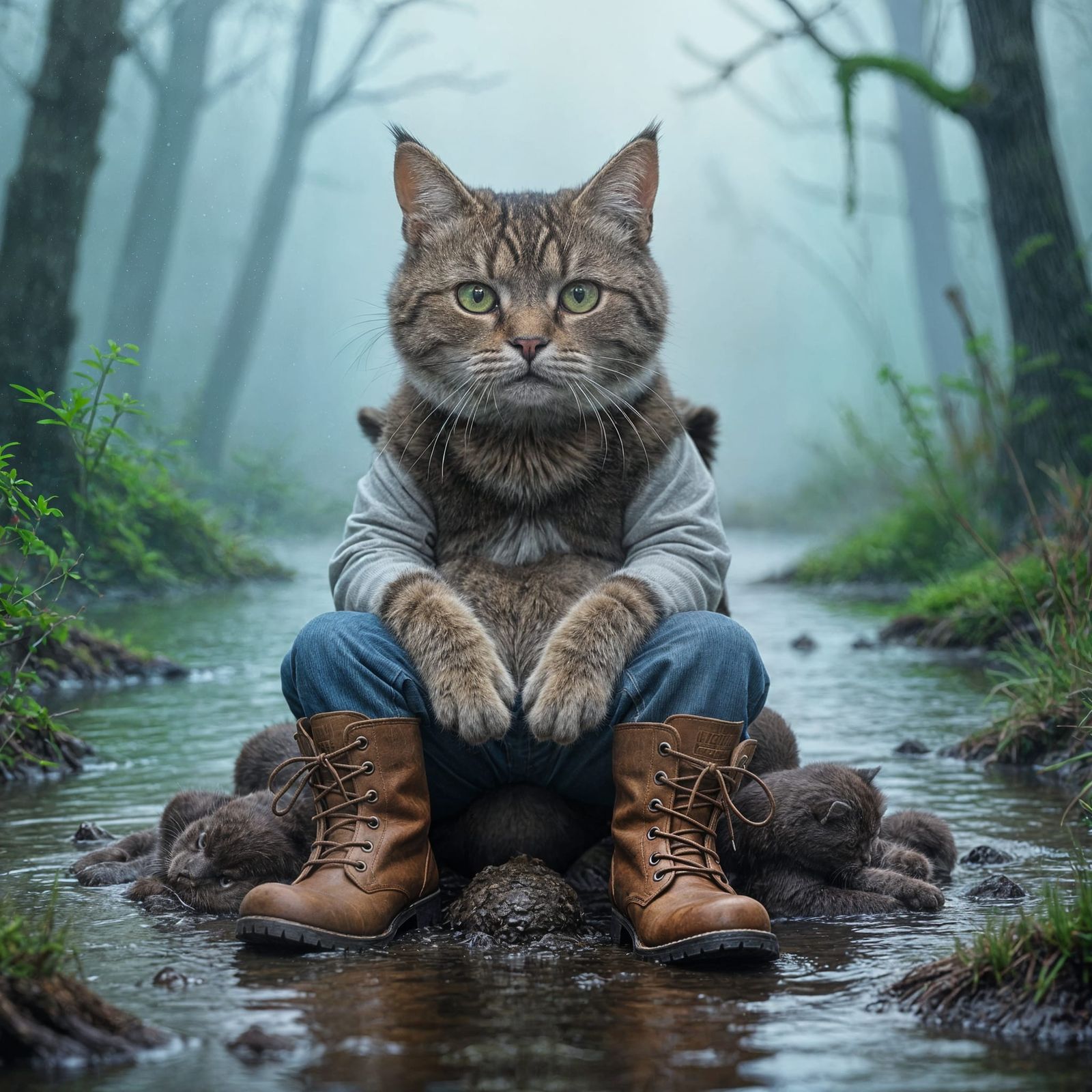 Puss in Boots Parody on a Poop Pile