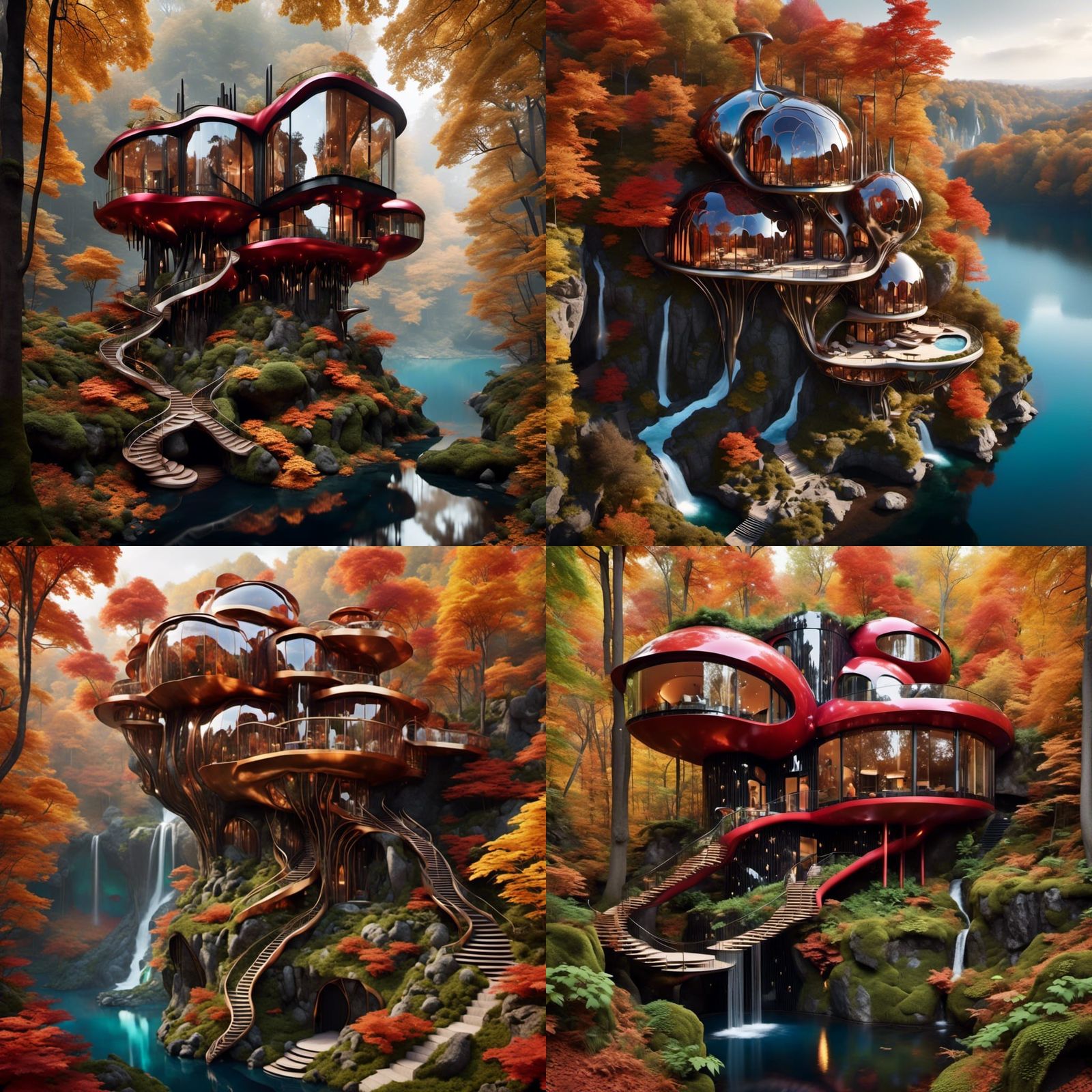 Cliffside Home in Vibrant Maple Forest