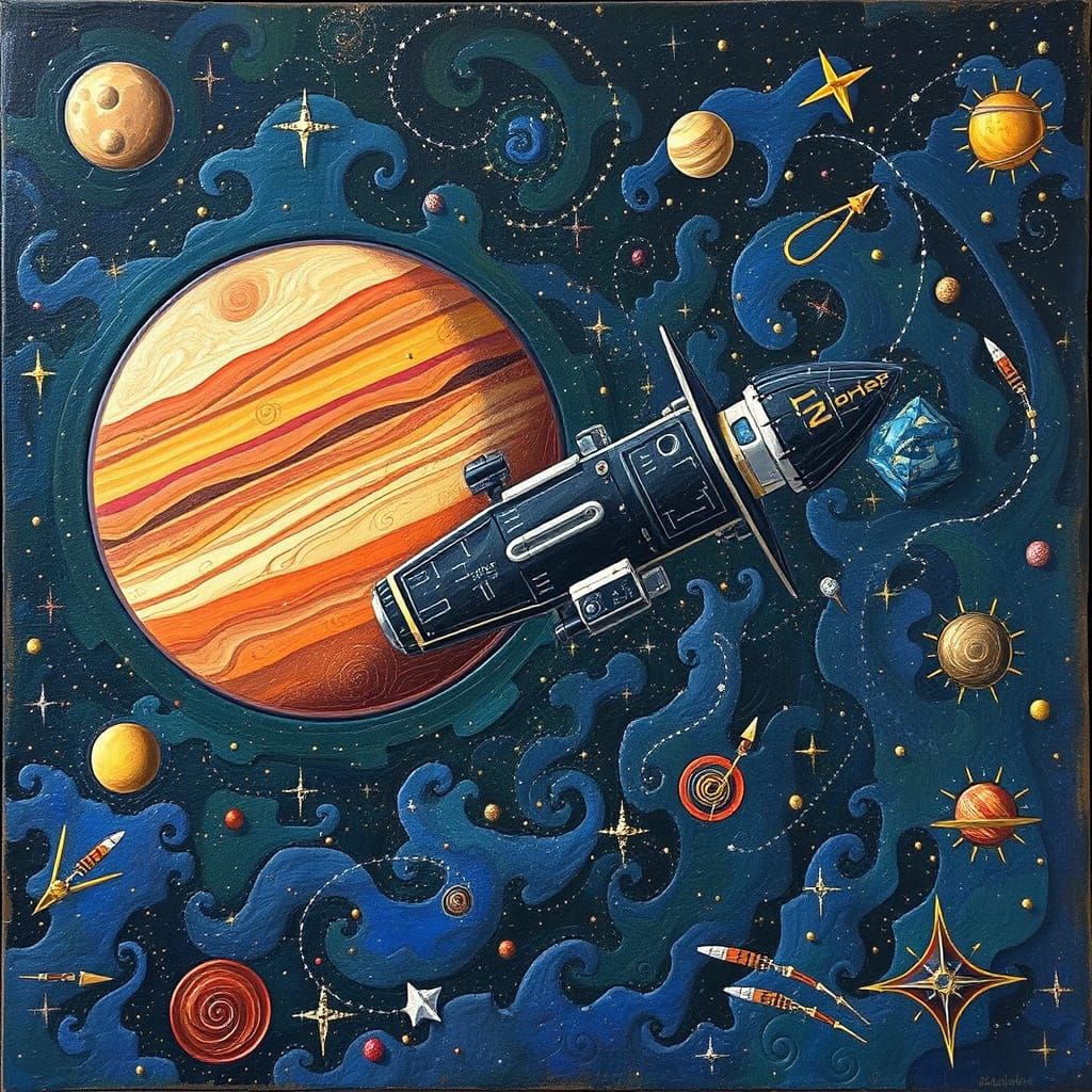 New Horizons Probe Soars to Pluto in Surrealist Art