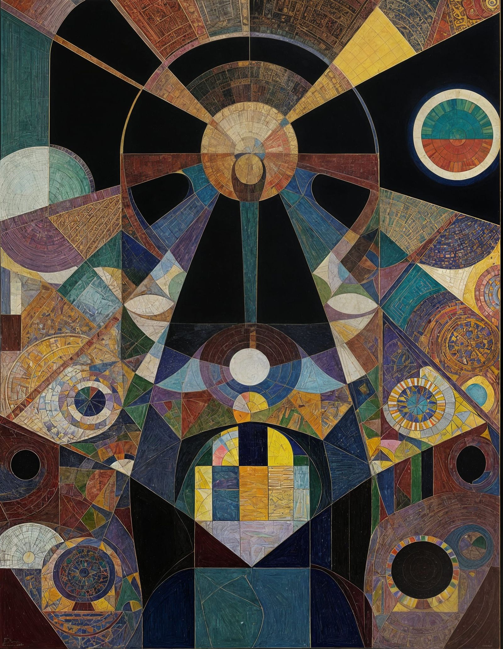 Intricate Painting in Style of Dillon, Klee and Mead