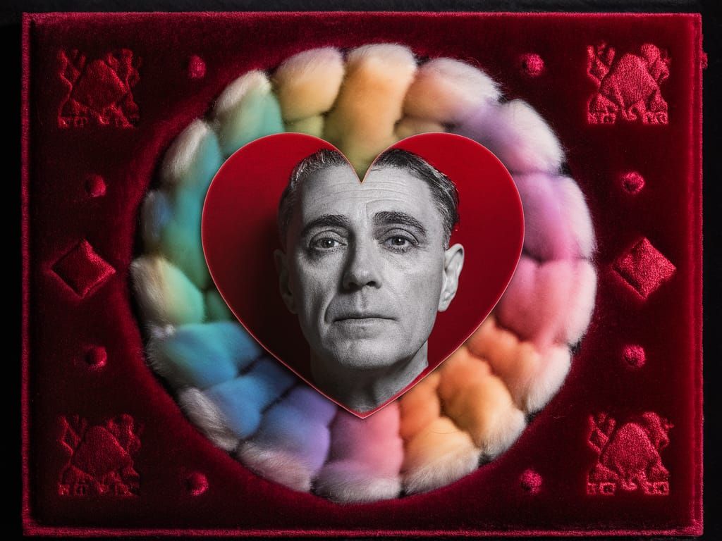 Heartbreak Photogram in Velvet Texture