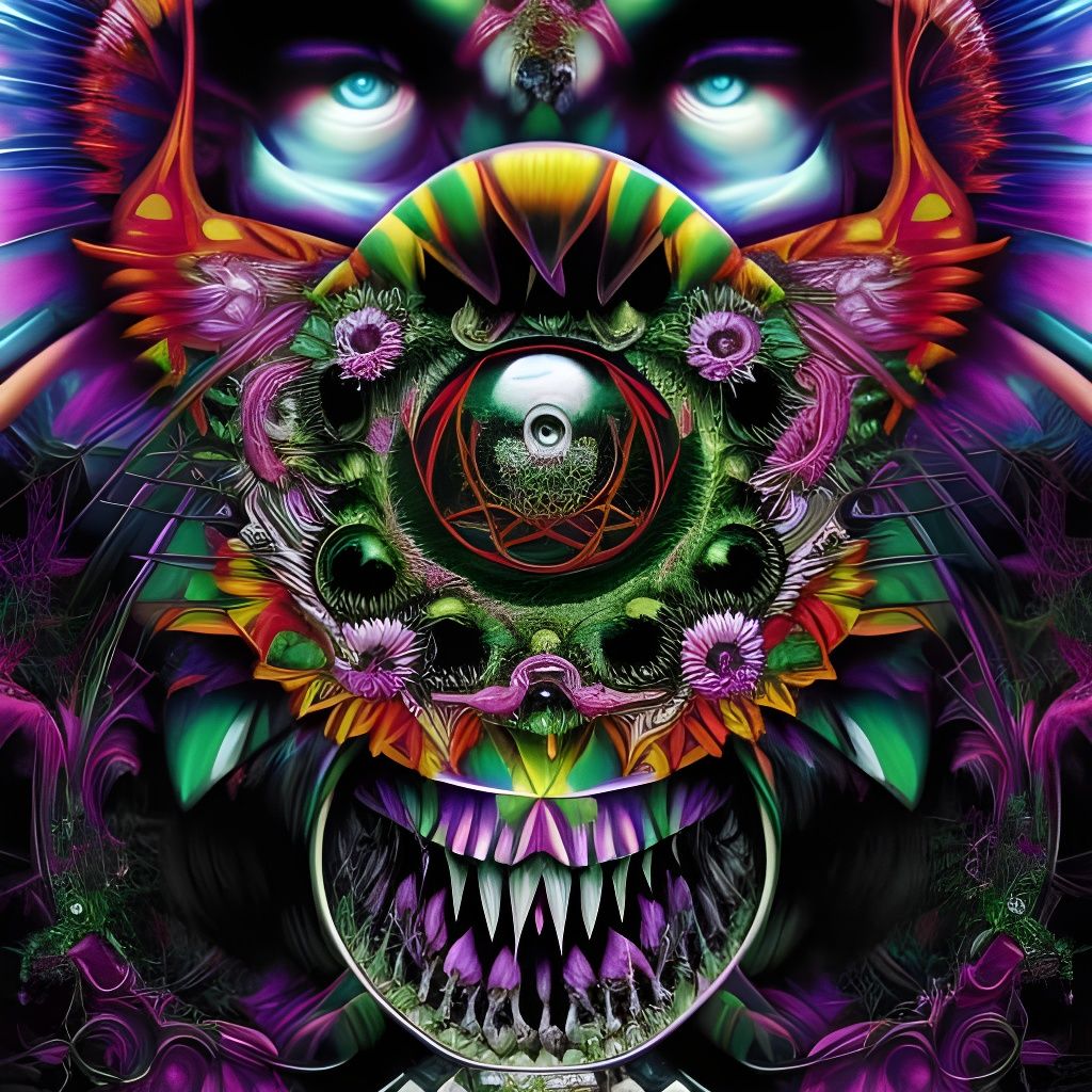 Psychedelic Horror Art: Creatures of Madness
