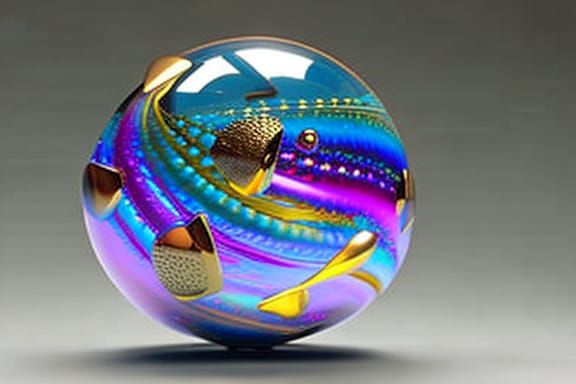 * "Beautiful Gorgeous Crystal clear glass sphere filled with...