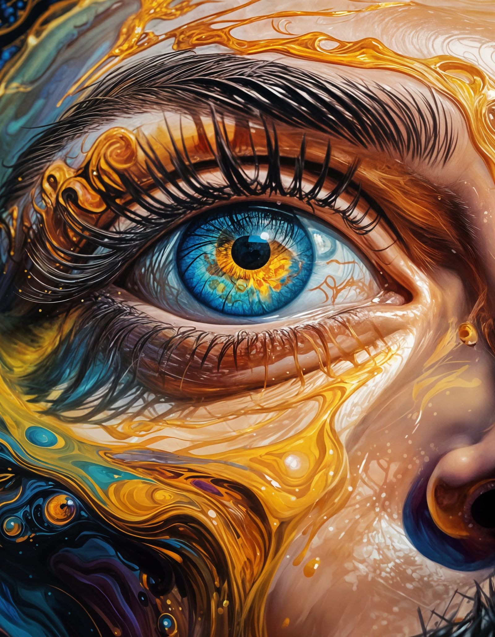 Vibrant Psychedelic Landscape