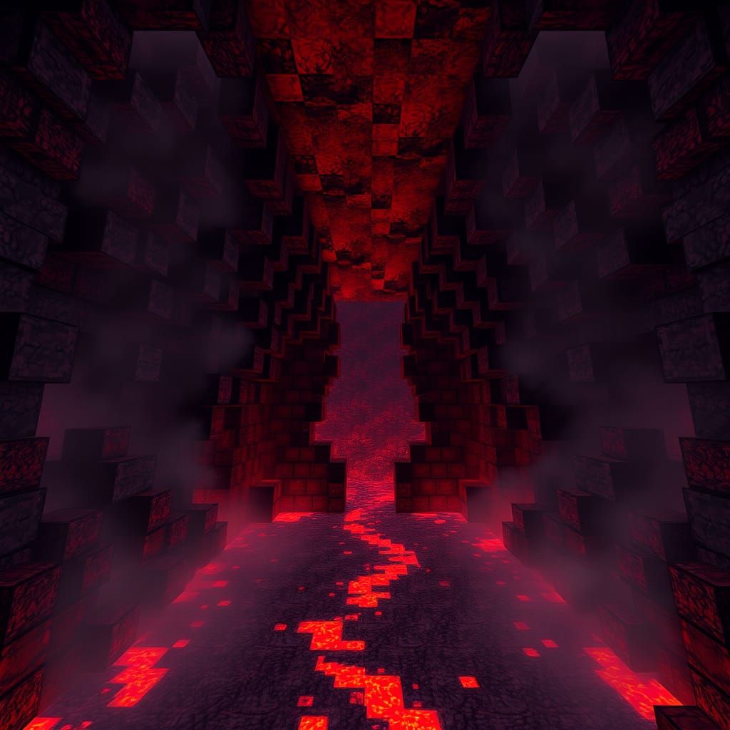 Minecraft Brimstone and Lava Scene