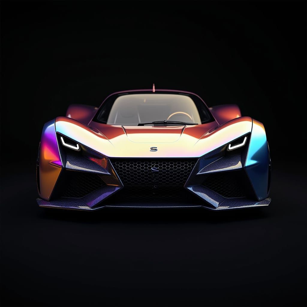 Futuristic Supercar Concept in Jewel Tones