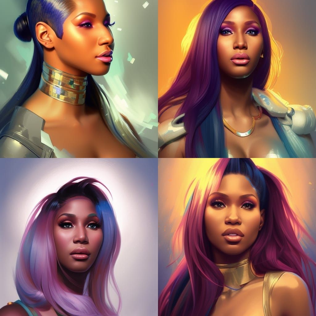 Nicki Minaj Portrait in Artgerm Style