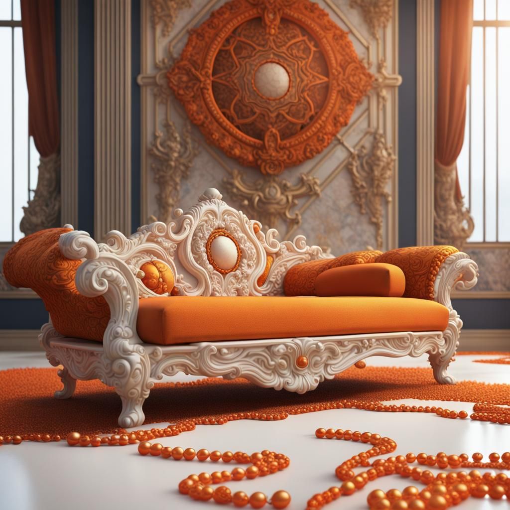 Pearl and Stone Sofa: Fantastical Concept Art