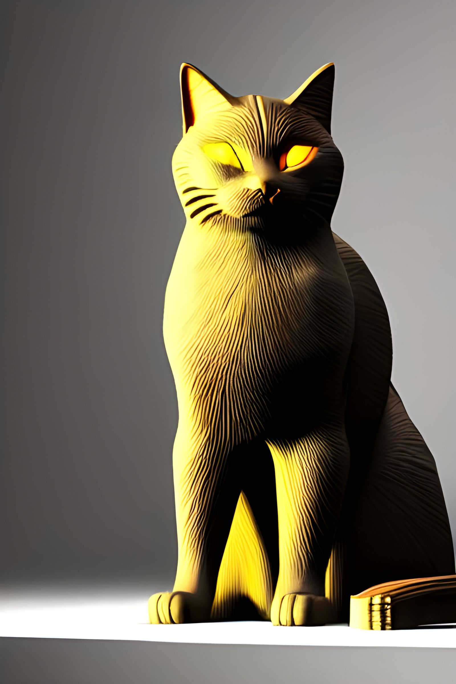 Majestic Cat God Rendered in 3D