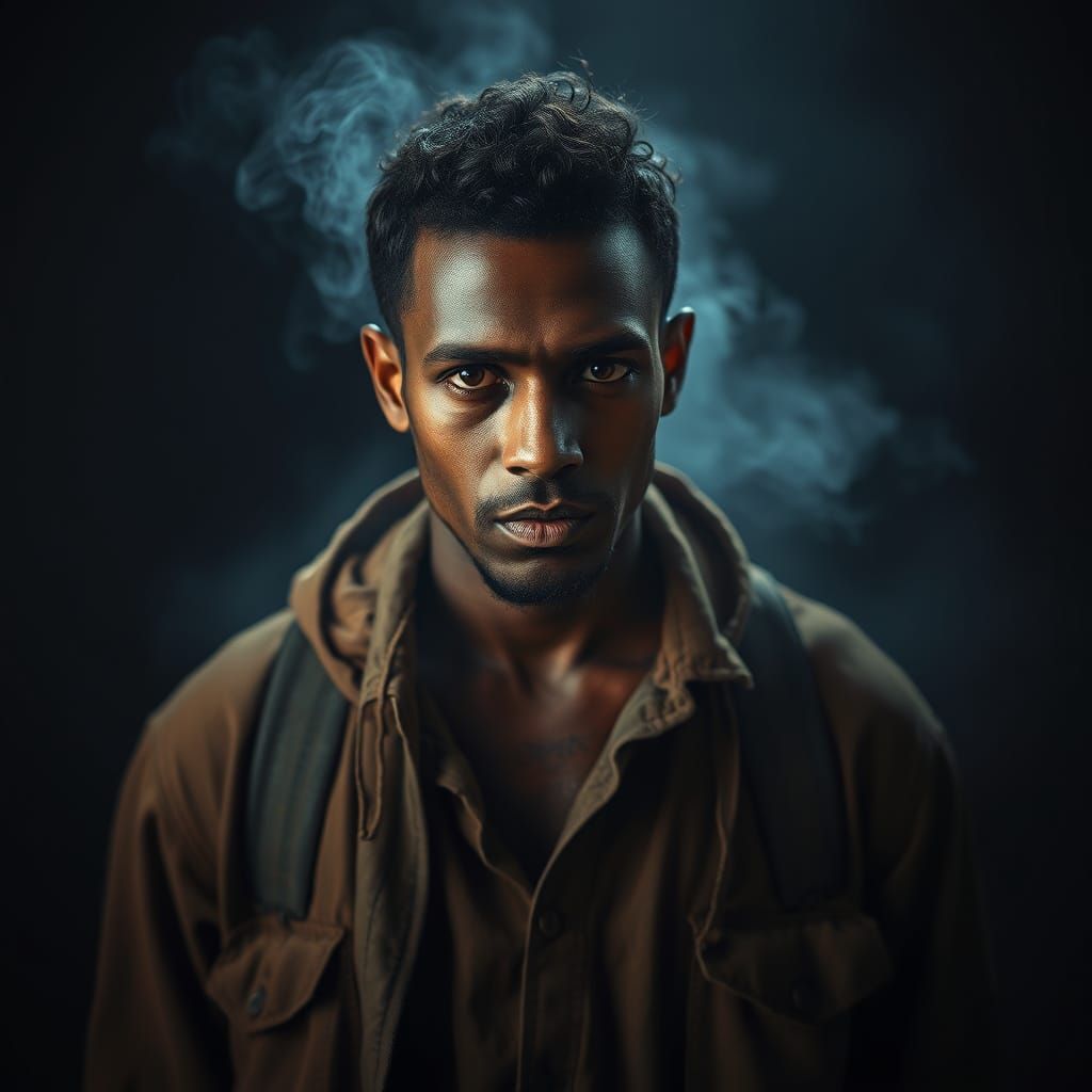 Mysterious Xavier in a Haunting, Atmospheric Scene