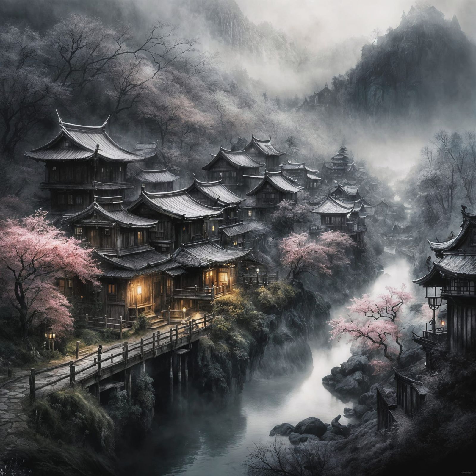 Where the Blossoms Fade in the Mist