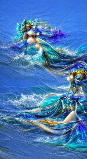 Beautiful Ocean Lady Artwork in 8k Resolution