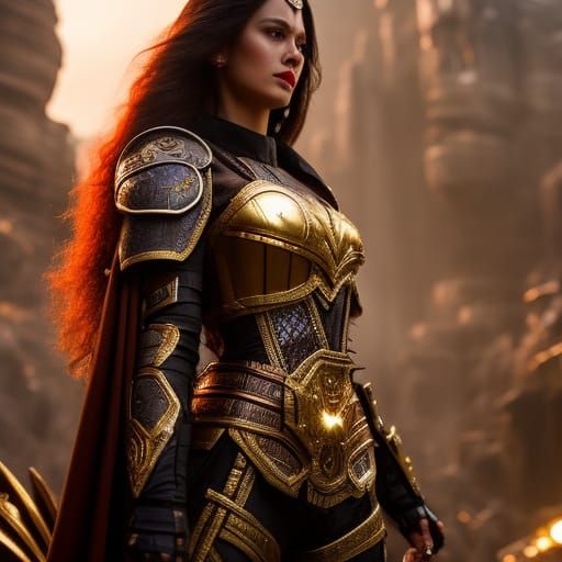 Armored Dwarf in Art Deco Cave