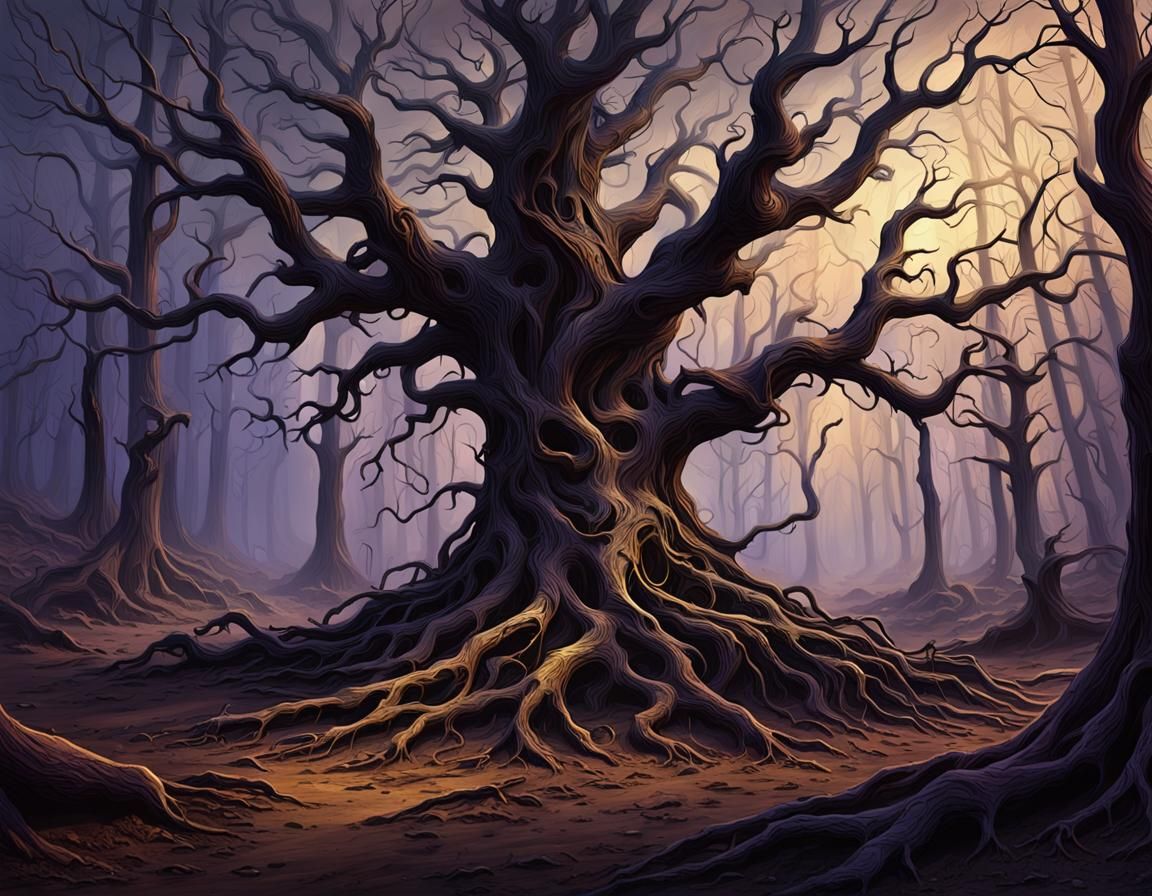 Barren Forest: Dark Fantasy Concept Art