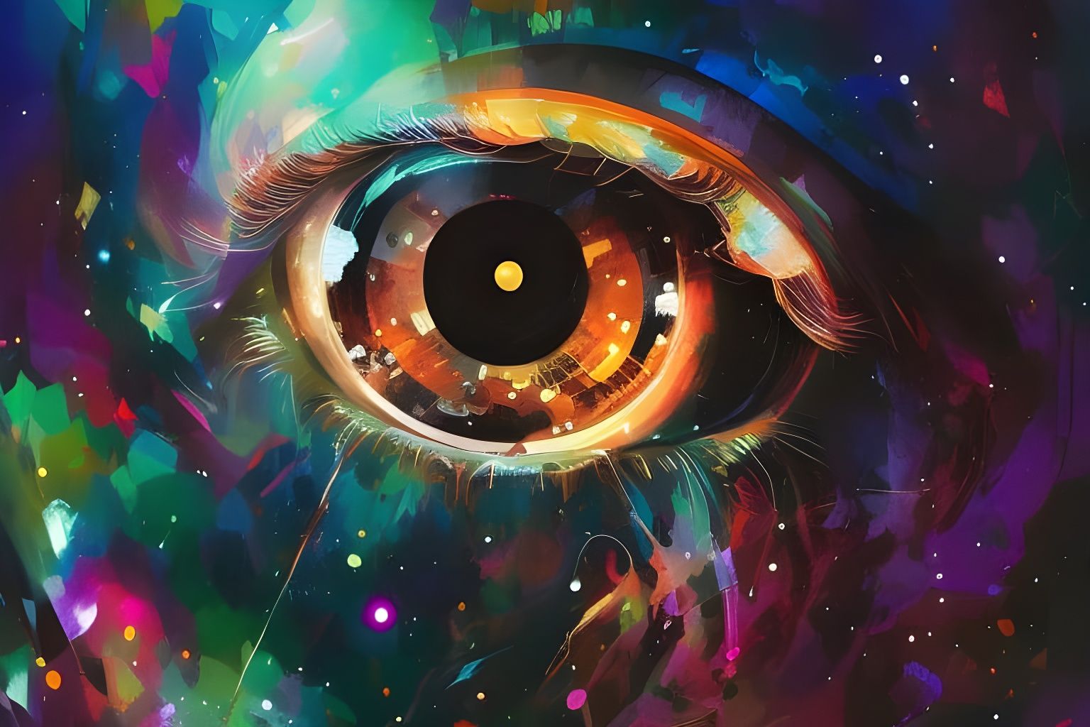 Magnificent Cosmic Eye Universe Digital Illustration