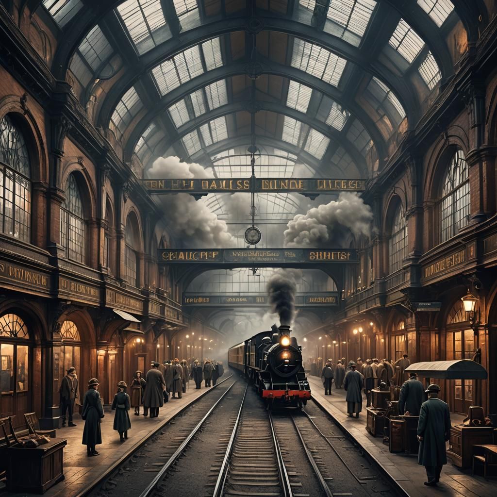 Dickens Era Railway Station: A Digital Matte Painting