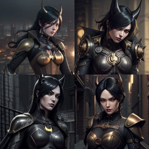 Steampunk Batgirl Cassandra Cain 3D Anime Art