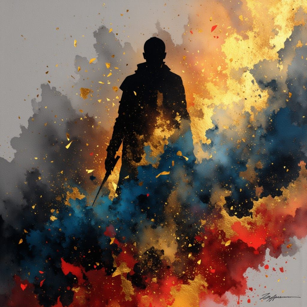 Haunting Watercolor of a Soldier's Despair in War