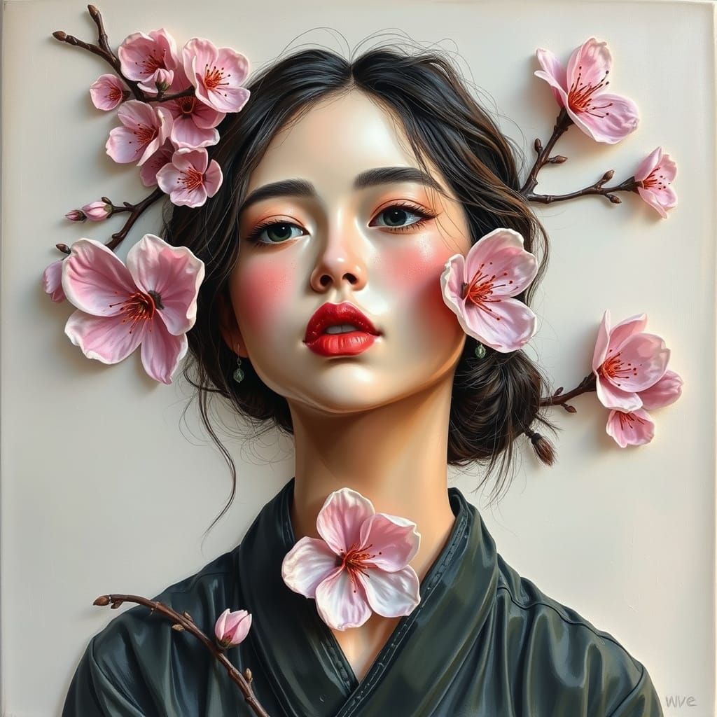 Resin Portrait of Blossoms