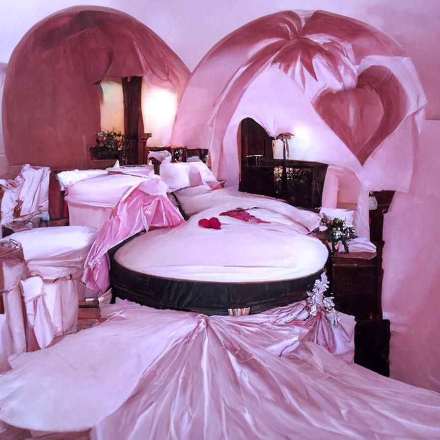 Romantic Honeymoon Suite with Round Bed
