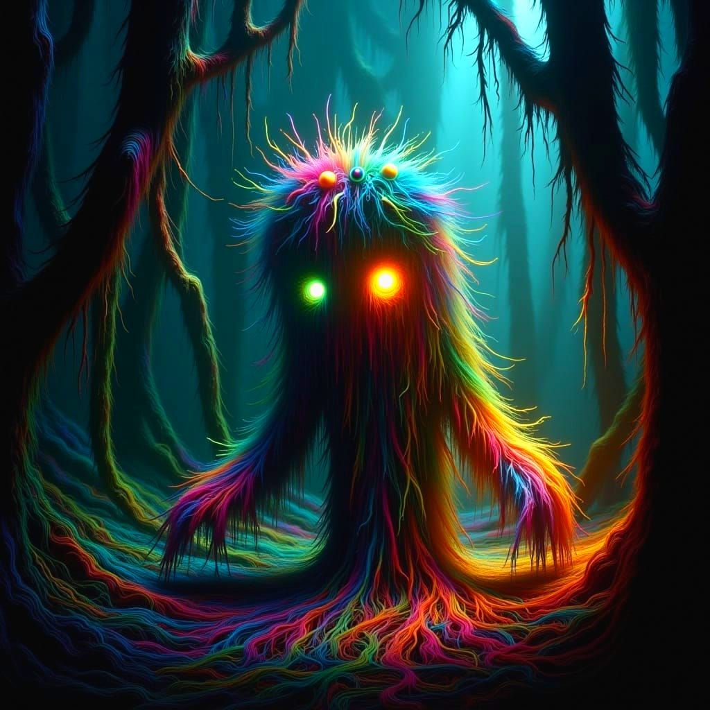 Enchanted Scarecrow in Whimsical Forest