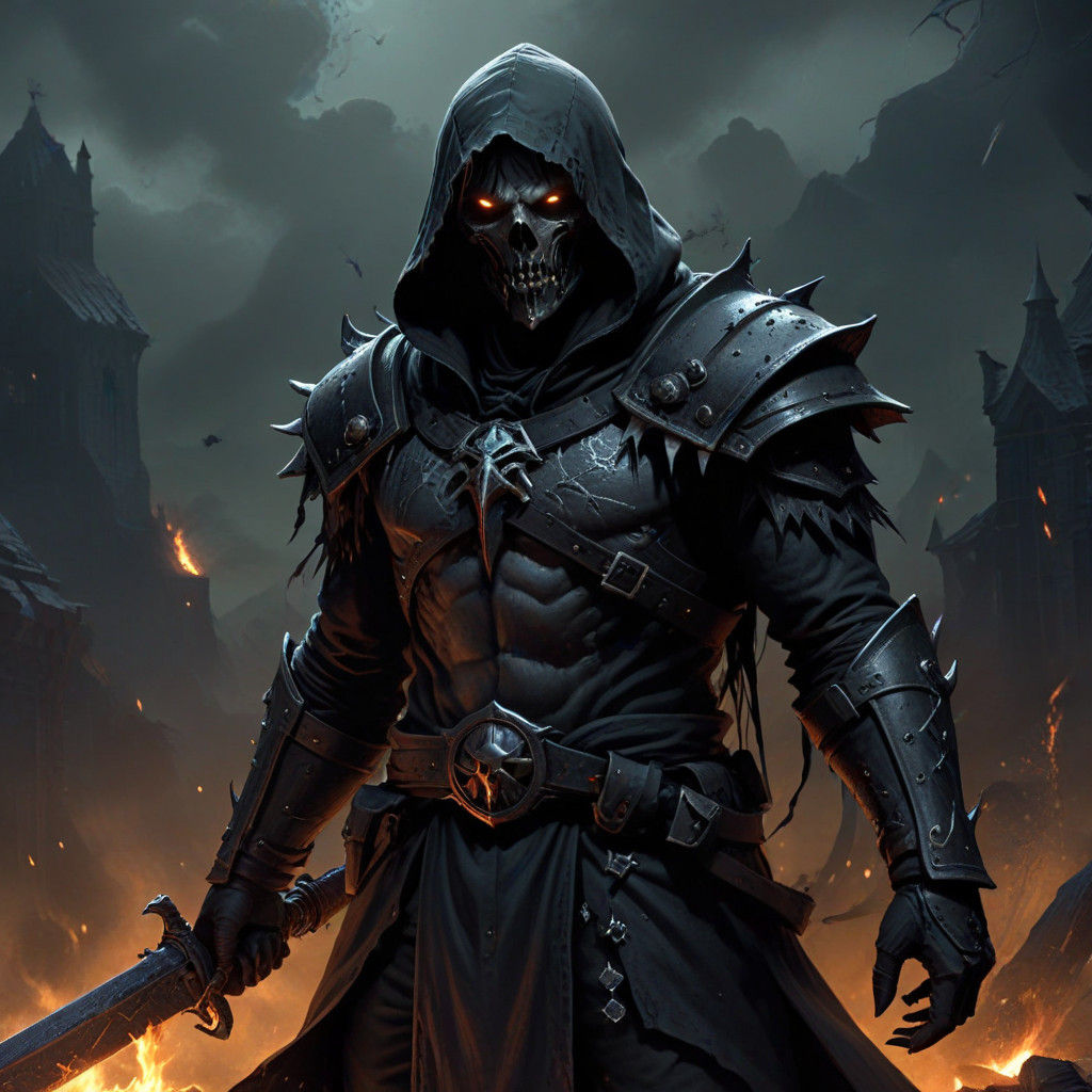 Grimdark Fantasy Realm in a Bleak, Darkened Landscape