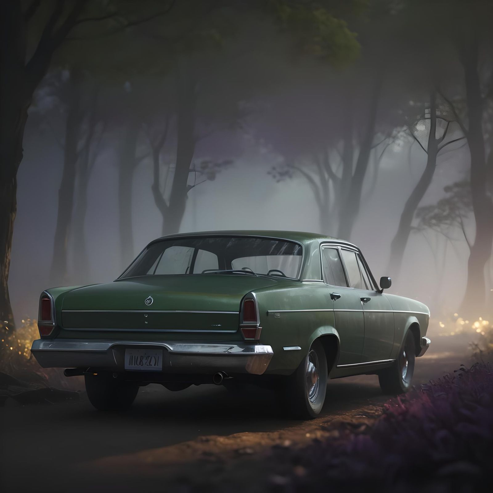 Classic Australian Sedan in Detailed Matte Painting