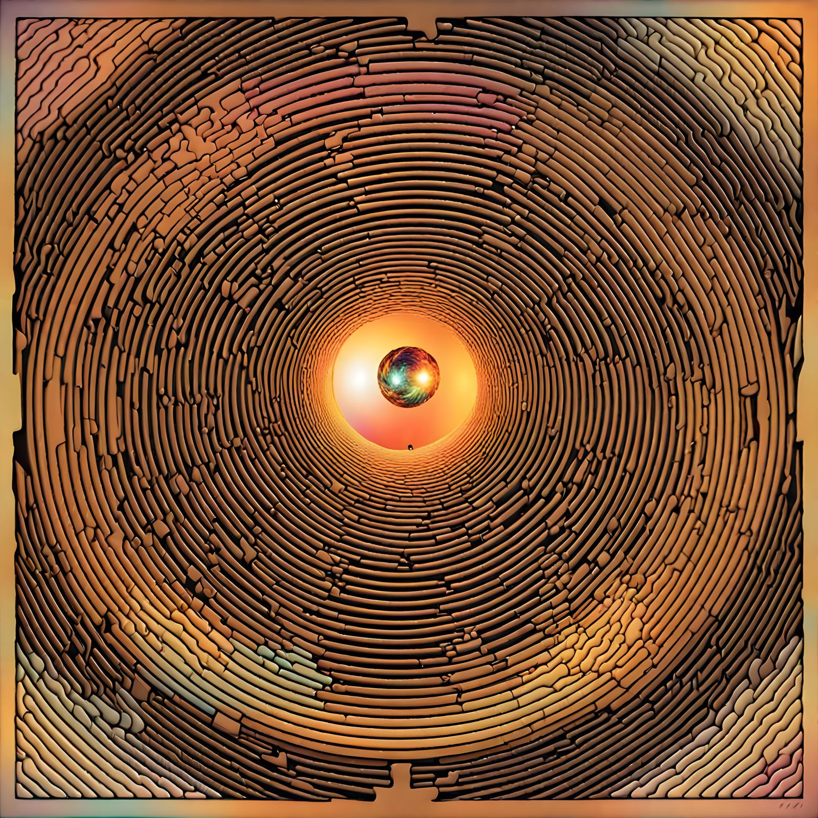 Surreal Cosmic Vortex in Vibrant Digital Art