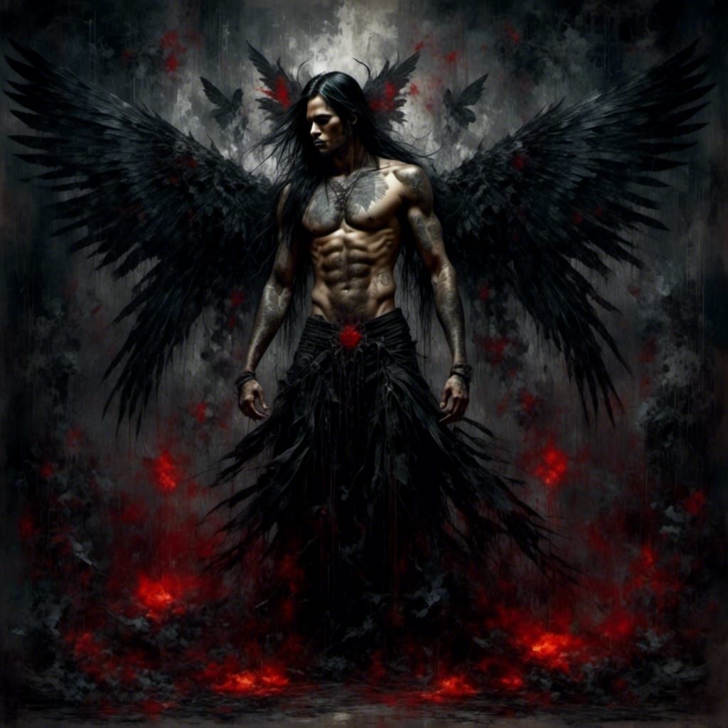 Dark Macabre Fairy with Moth Wings