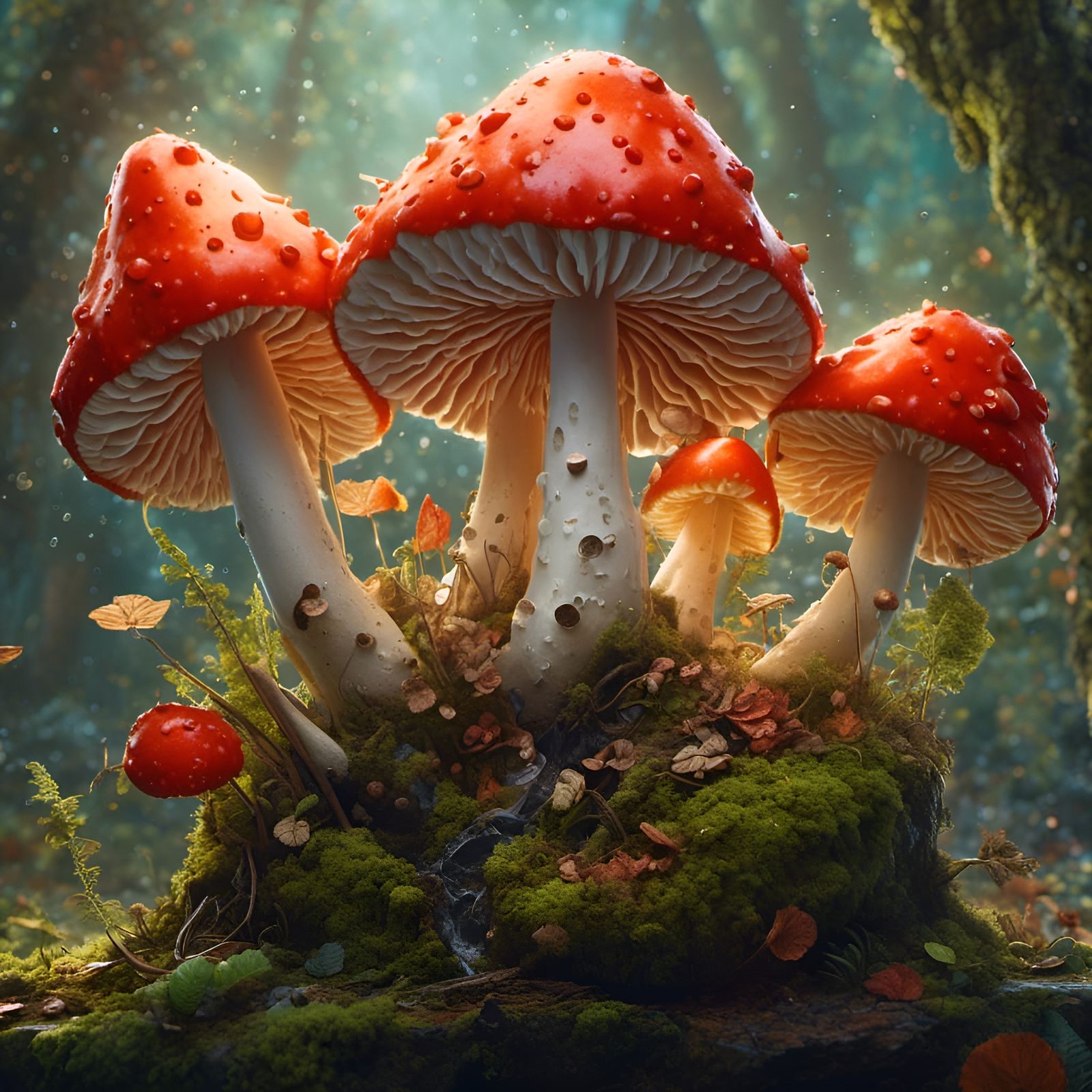 Hyperrealistic Fly Agaric Mushroom Store Logo