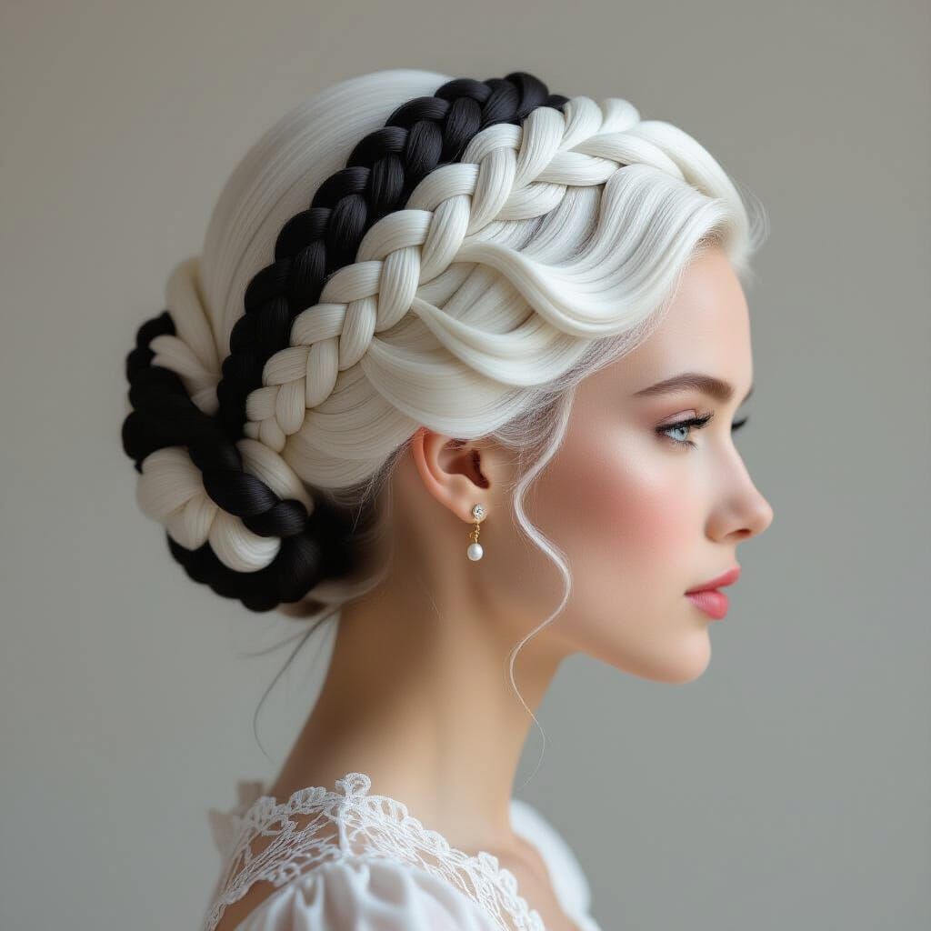 Elegant Braided Updo Inspired by Art Nouveau